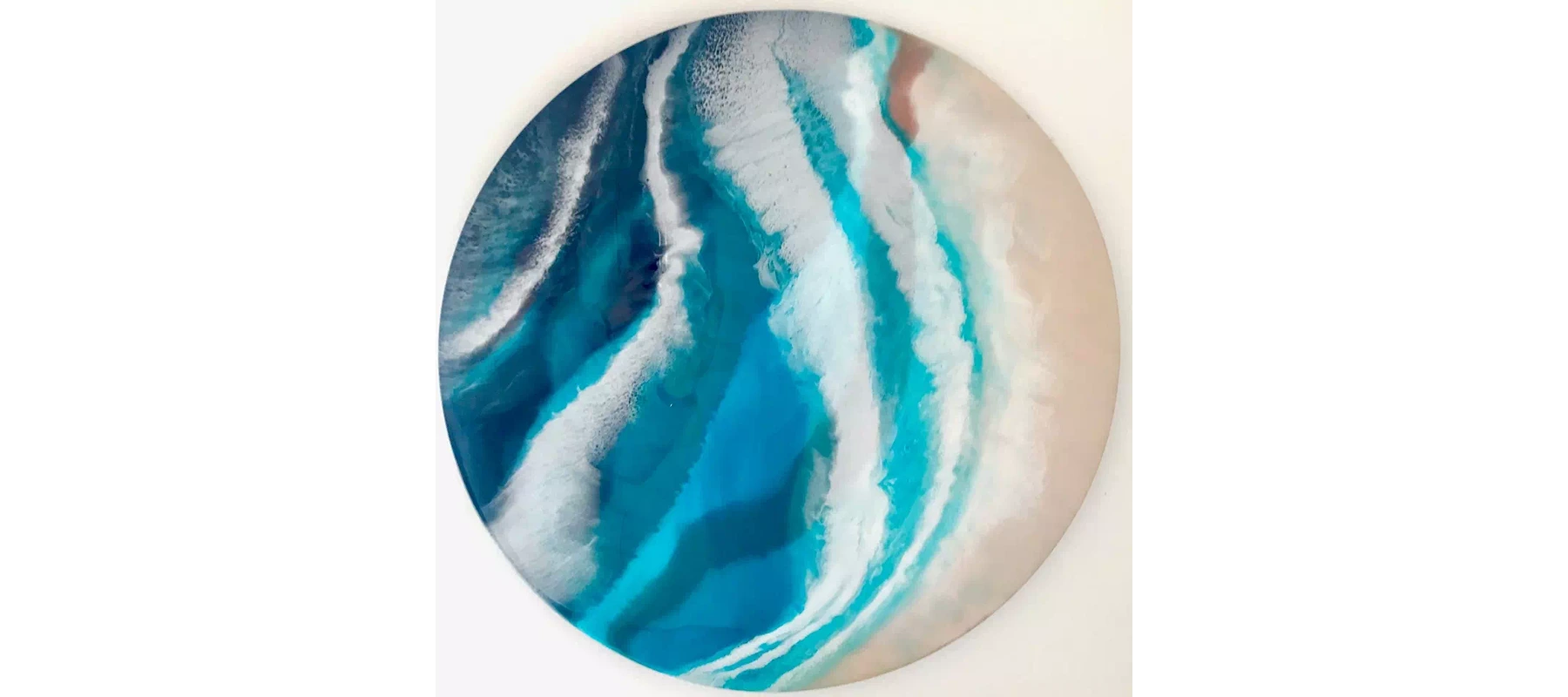 Colorful resin artwork